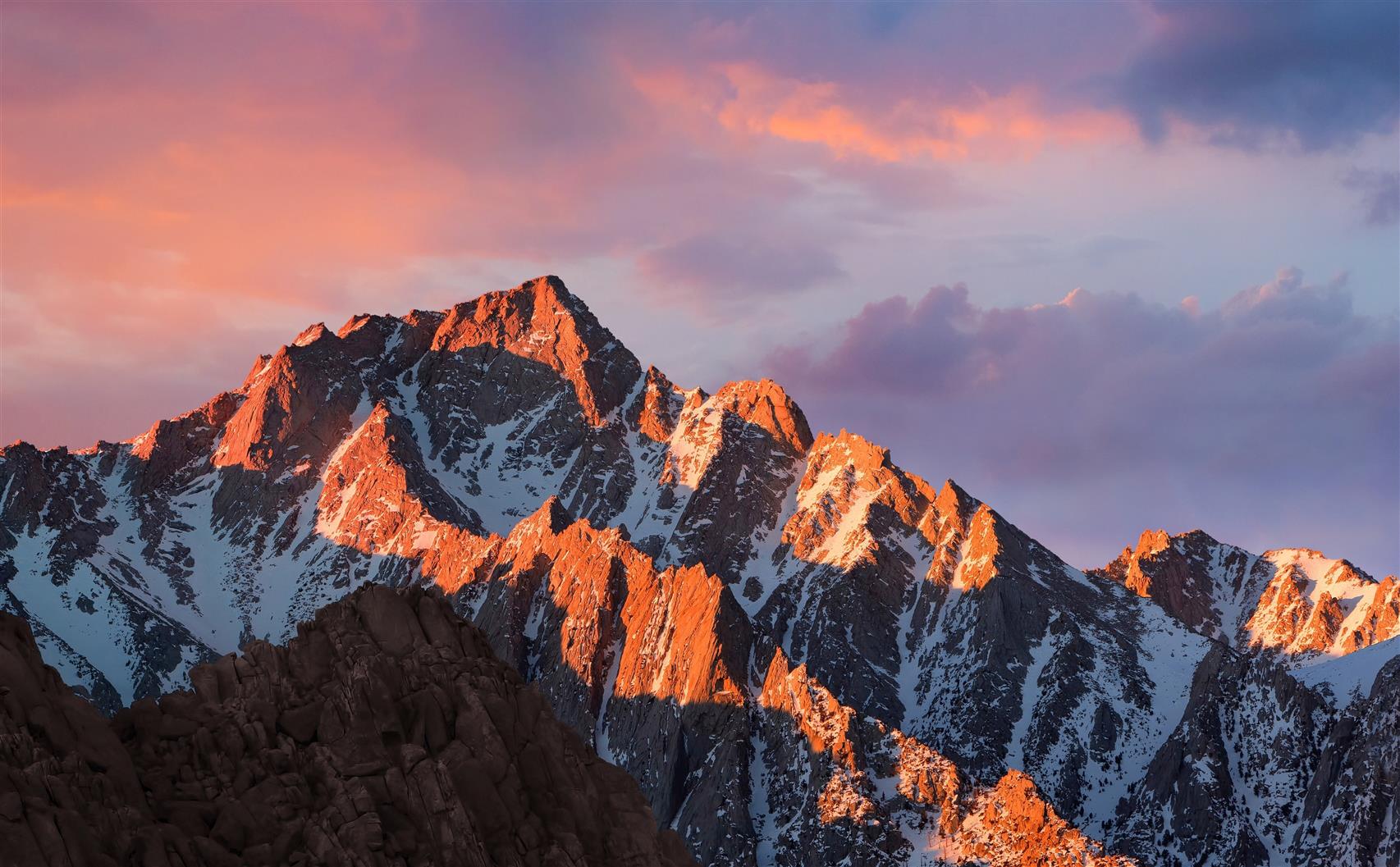 macOS Sierra, snow covered mountain, Computers, apple, scenics - nature, HD wallpaper