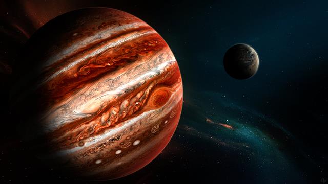 Jupiter planet, fantasy art, space, space art, astronomy, star - space, HD wallpaper