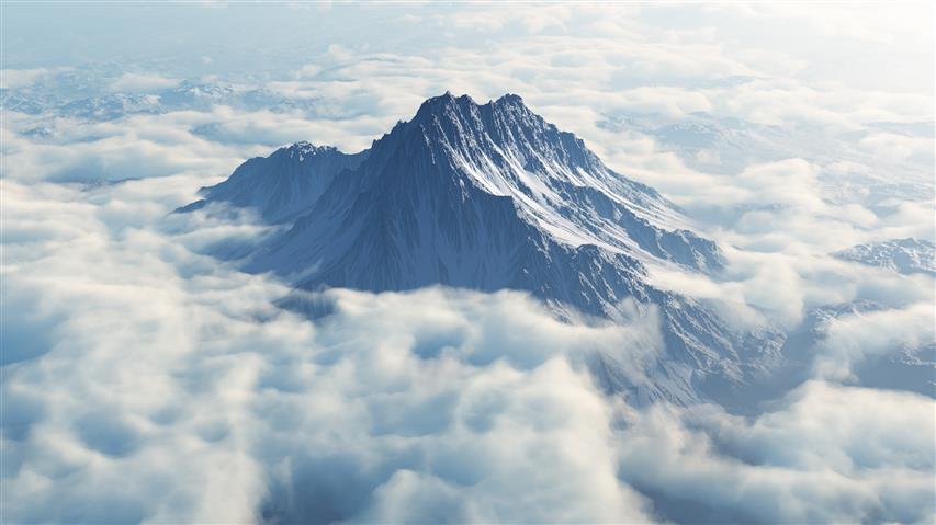 snow covered mountain digital wallpaper, mountains, snowy peak, HD wallpaper