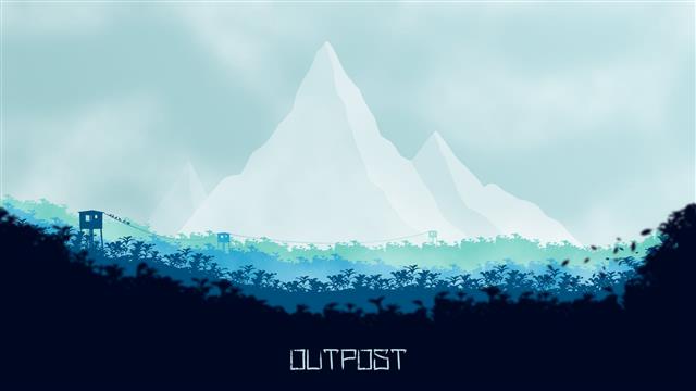 Outpost cartoon HD wallpaper, Photoshop, digital art, landscape, HD wallpaper