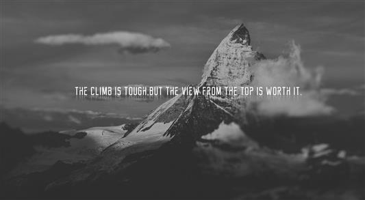 mountain with text overlay, quote, motivational, cloud - sky, HD wallpaper