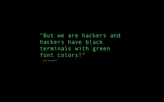 but we are hackers and hackers have black terminals with green font colors text, HD wallpaper