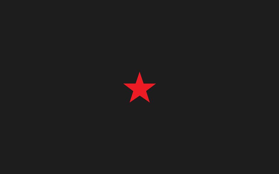 simple, black background, red star, simple background, minimalism, HD wallpaper