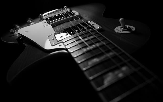 grayscale photo of electric guitar, grayscale photography of guitar, HD wallpaper