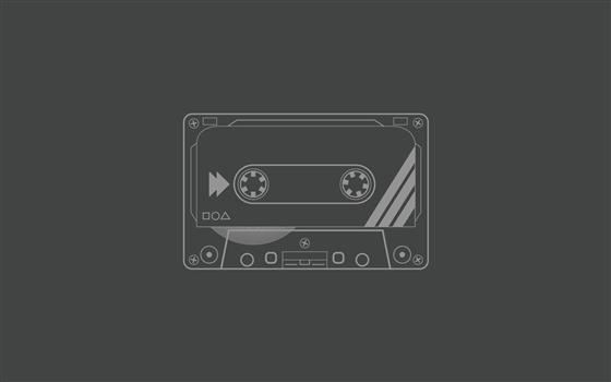 cassette, minimalism, simple background, monochrome, HD wallpaper