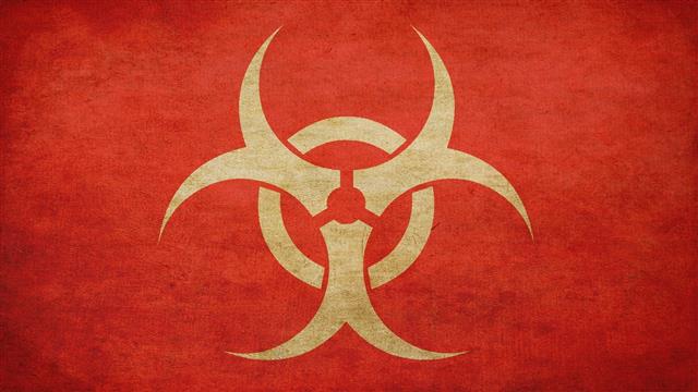 Biohazard logo, minimalism, simple background, red, no people, HD wallpaper