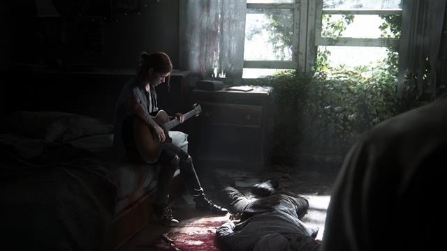 woman playing guitar wallpaper, The Last of Us Part 2, The Last of Us 2, HD wallpaper