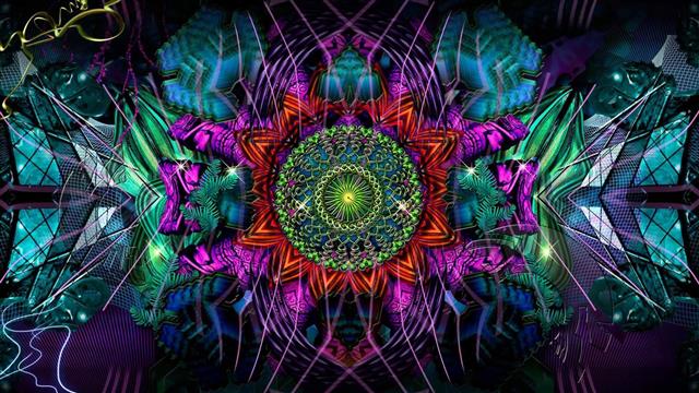 psychedelic art, fractal art, digital art, kaleidoscope, design, HD wallpaper
