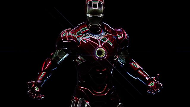 Marvel Iron-Man, neon, Iron man, futuristic, illustration, technology, HD wallpaper