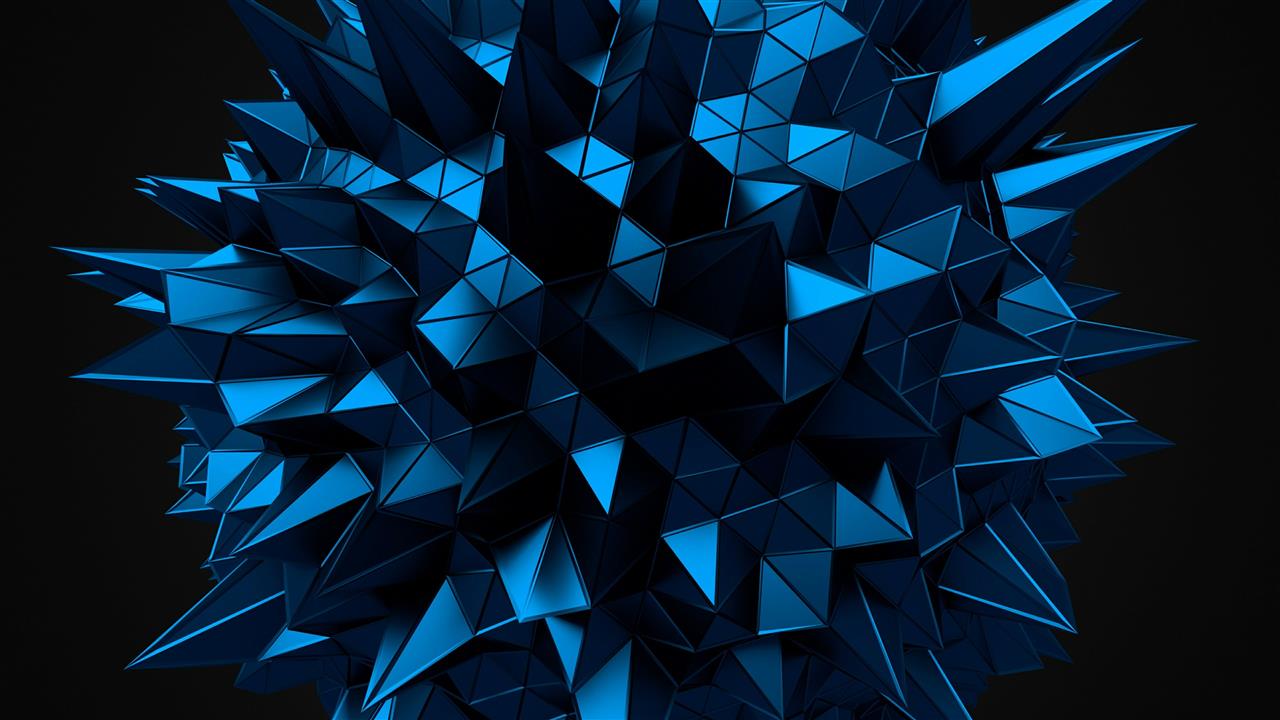 spikes, polygonal, low poly, digital art, abstract art, abstraction, HD wallpaper