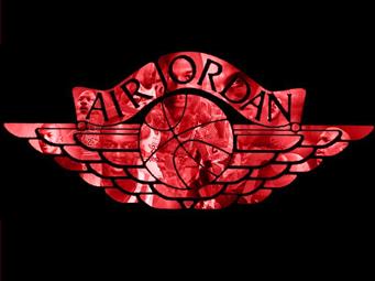 Air Jordan, Cool, Logo, Famous Brand, Red, Black Background, HD wallpaper