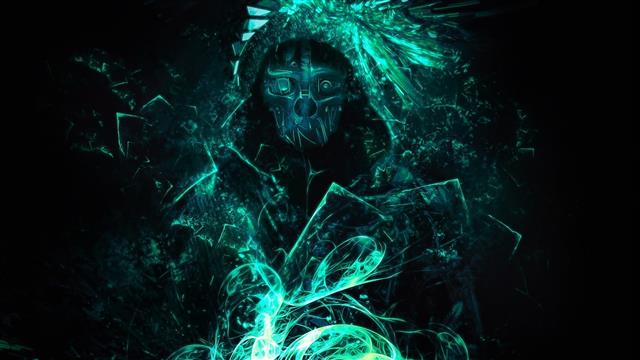 video games artwork dishonored corvo glowing simple background corvo attano, HD wallpaper