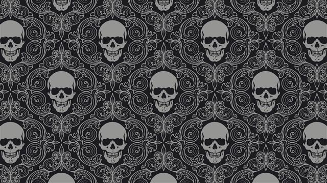 gray and black skull digital wallpaper, texture, symmetry, monochrome, HD wallpaper