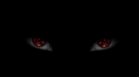 minimalism, Naruto Shippuuden, anime, red eyes, Sharingan, black background, HD wallpaper