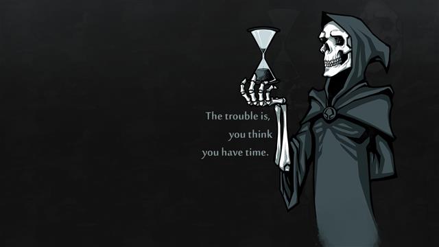 grim reaper illustration, digital art, hourglasses, skull, skeleton, HD wallpaper