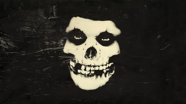 skull painting, Misfits, rock bands, music, artwork, spooky, fear, HD wallpaper