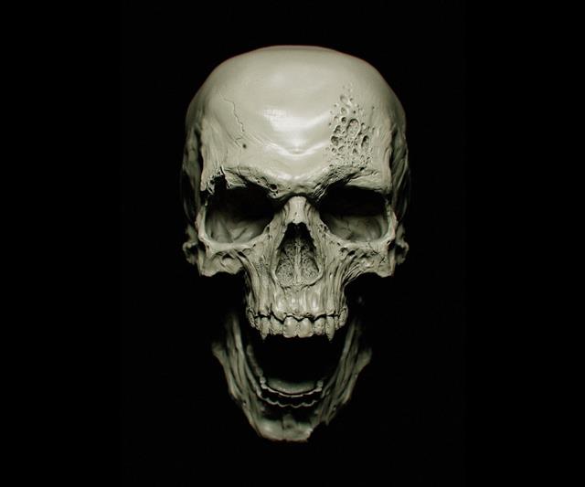 dark, vampires, skull, black background, HD wallpaper