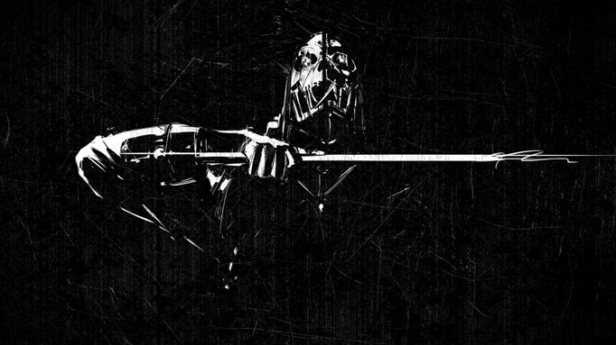video game character wallpaper, Corvo Attano, Dishonored, black, HD wallpaper