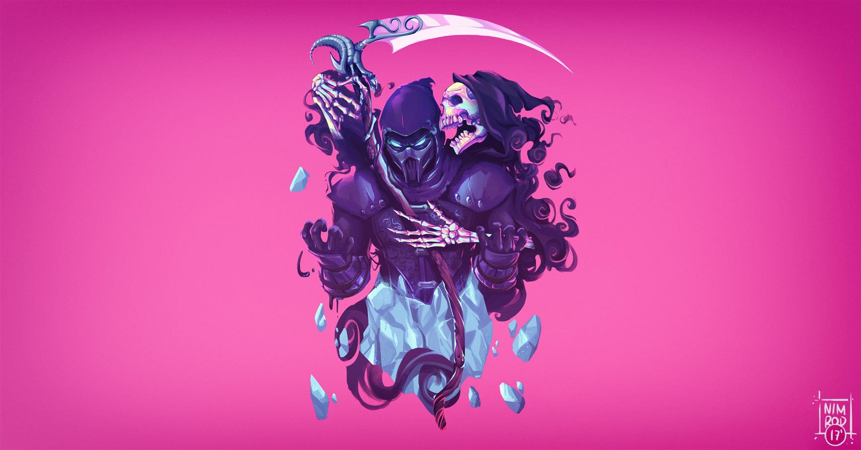 Grim Reaper illustration, artwork, Video Game Art, video games, HD wallpaper