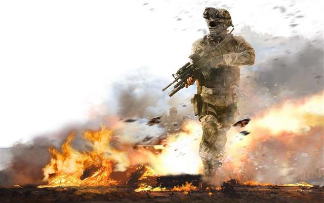 black rifle gun, war, army, soldier, Call of Duty Modern Warfare 2, HD wallpaper