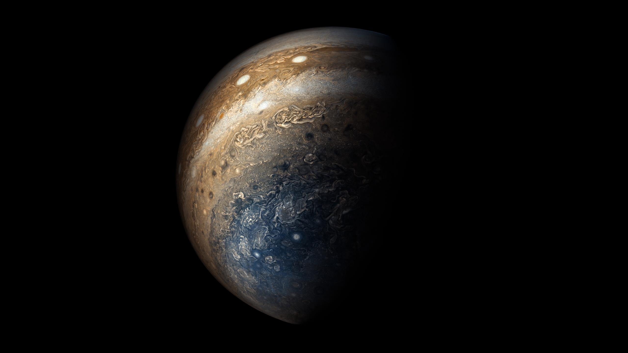 planet illustration, Jupiter, space, NASA, science, dark, blue, HD wallpaper
