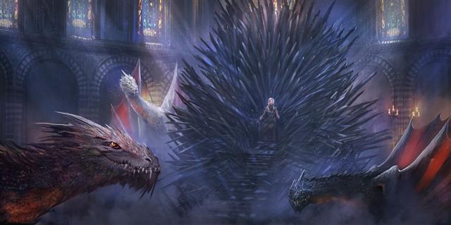 black dragon illustration, fantasy art, Game of Thrones, Daenerys Targaryen, HD wallpaper