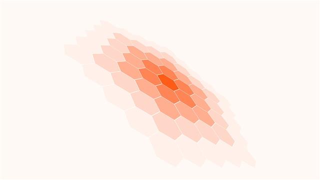 orange, beige, and red abstract illustration, minimalism, hexagon, HD wallpaper