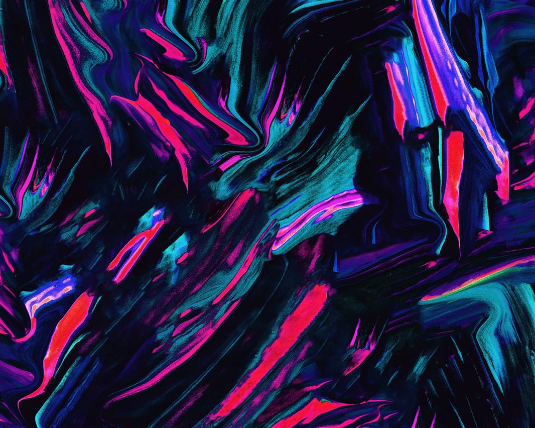 green, blue, and pink abstract painting, graphic design, vector, HD wallpaper