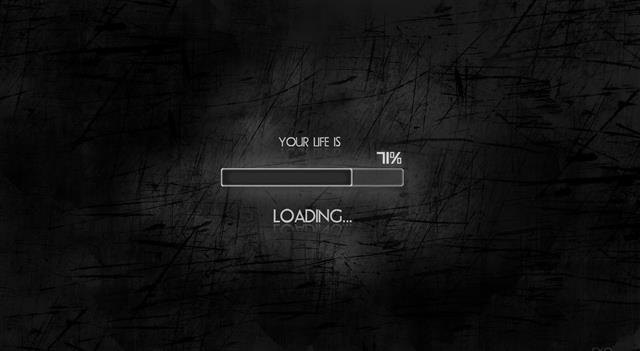 Your Life is Loading, Loading system, Funny, Dark, Black, Background, HD wallpaper