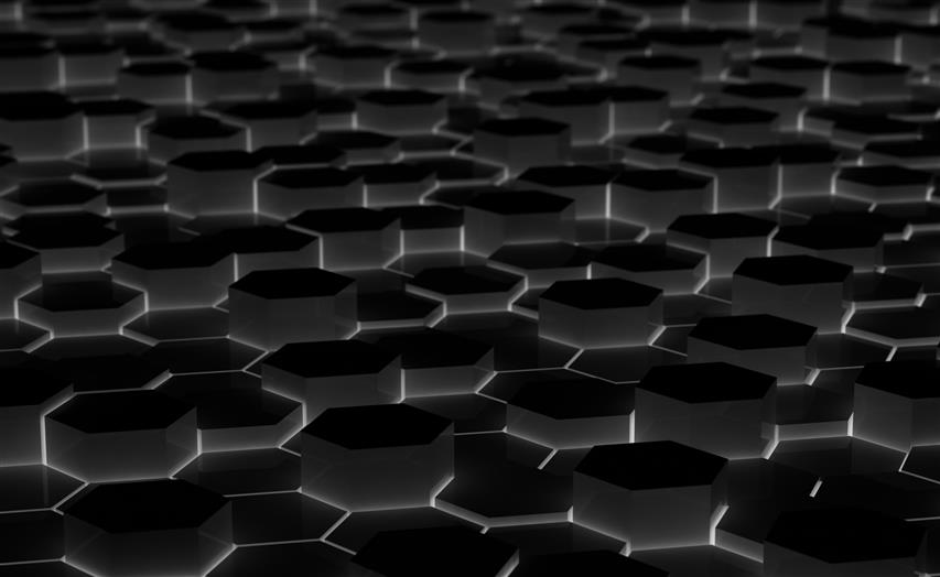Black Hexagons, Artistic, Abstract, pattern, full frame, backgrounds, HD wallpaper