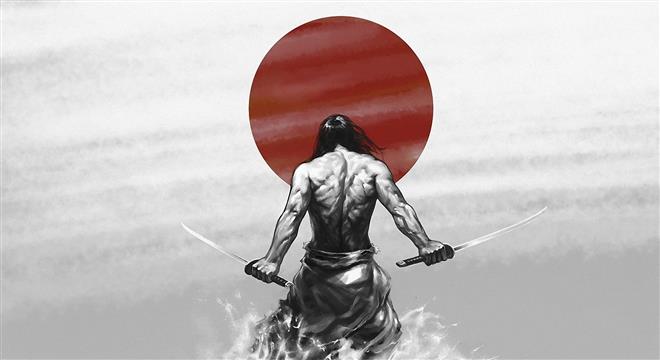 man holding two katana swords vector art, samurai, Japan, warrior, HD wallpaper
