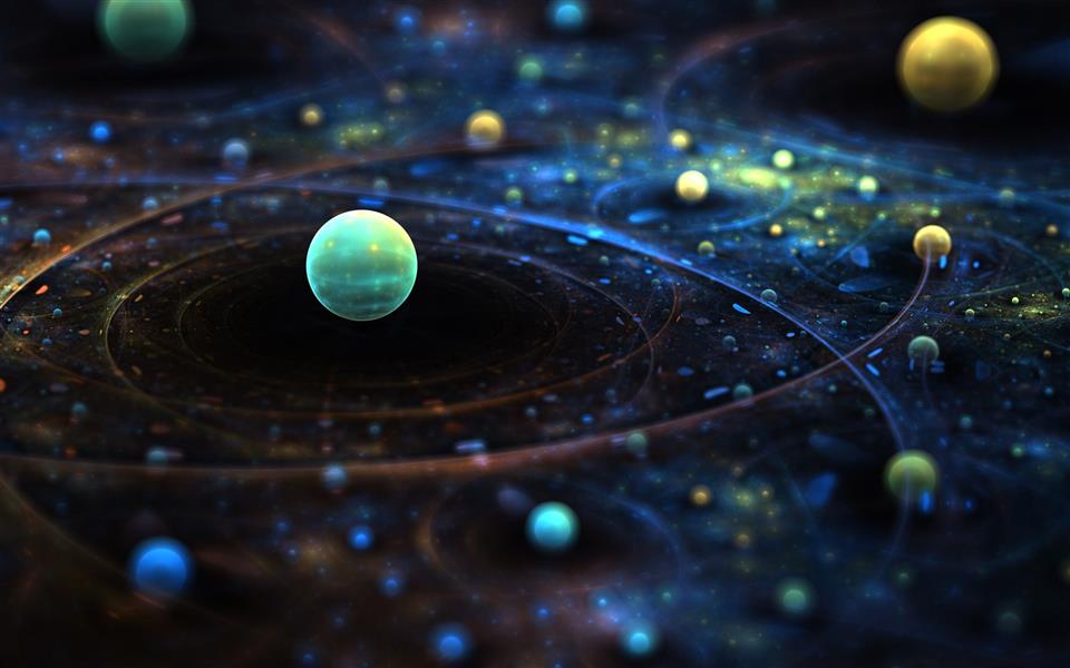 yellow and green spheres digital wallpaper, space, Solar System, HD wallpaper