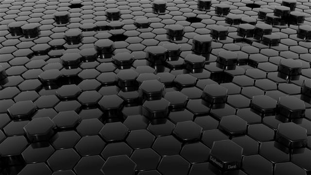 Artistic, 3D Art, Abstract, Black, Digital Art, Hexagon, HD wallpaper