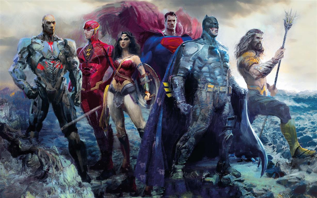 DC Superheroes Justice League digital wallpaper, fiction, figure, HD wallpaper