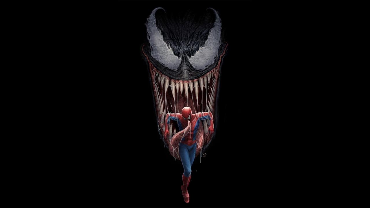spiderman, venom, artwork, 4k, hd, digital art, superheroes, HD wallpaper