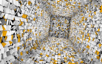 white and yellow optical illusion, 3D, artwork, render, digital art, HD wallpaper