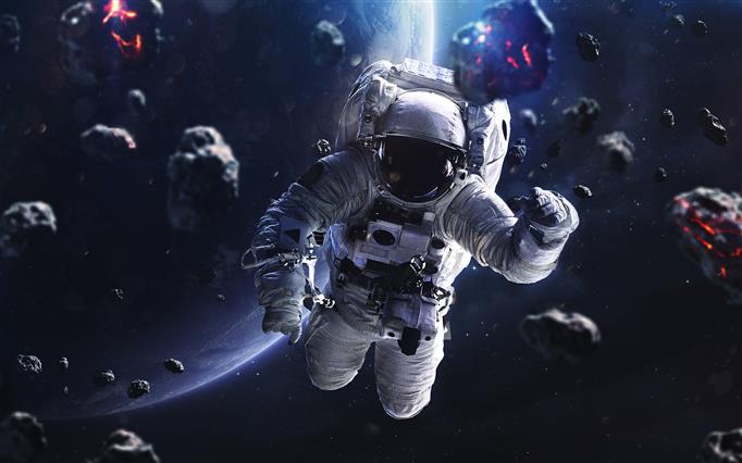 astronaut in space wallpaper, Vadim Sadovski, digital art, space art, HD wallpaper