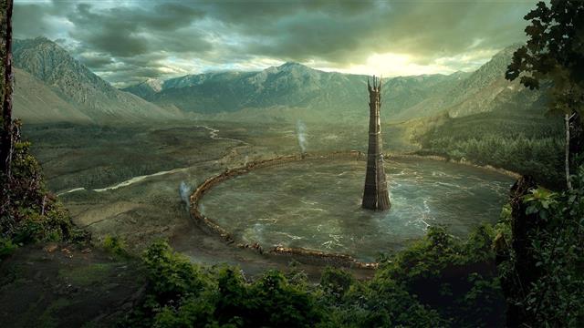 The Lord of the Rings, Isengard, Orthanc, tower, artwork, fantasy art, HD wallpaper