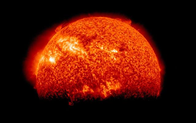 red solar system, Sun, space, stars, fire - Natural Phenomenon, HD wallpaper