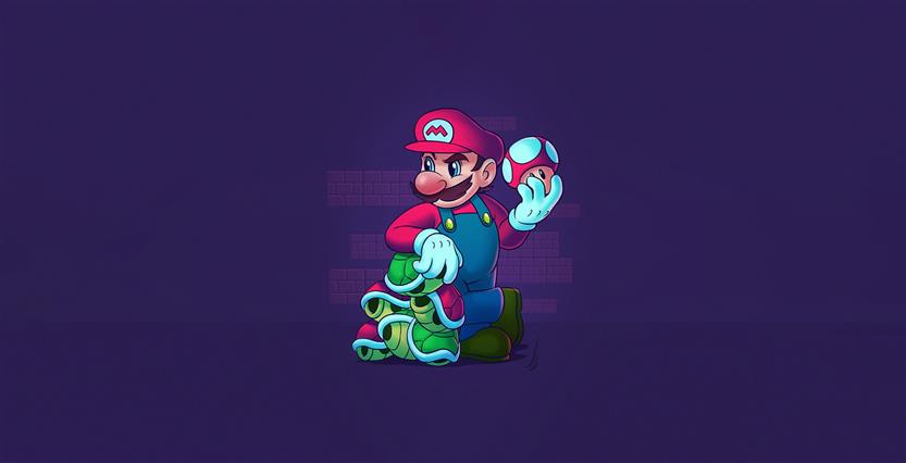 video games, video game art, simple background, Super Mario, HD wallpaper