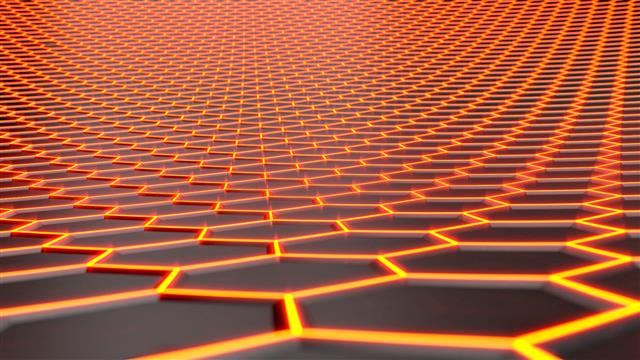 hexagon honeycombs cgi abstract pattern, backgrounds, illuminated, HD wallpaper