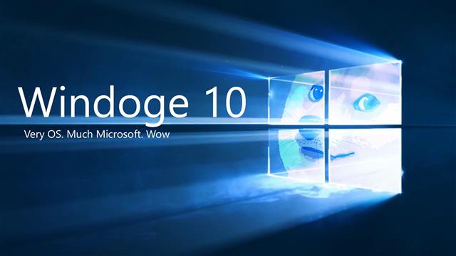 Windoge 10 text overlay, Shiba Inu, Microsoft Windows, memes, HD wallpaper
