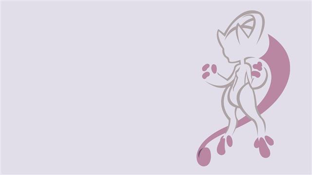 Mewtwo, Anime, Minimalism, Simple Background, HD wallpaper