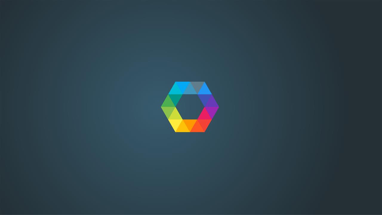 hexagonal multicolored illustration, minimalism, vector, symbol, HD wallpaper