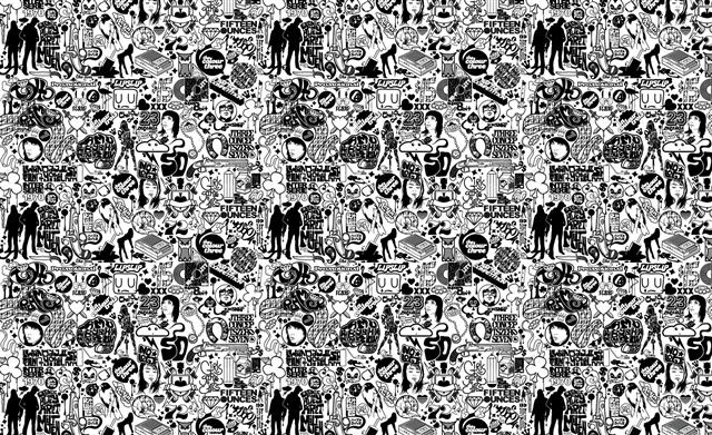 Comics Black And White, doodle art, Aero, Vector Art, crowd, group of people, HD wallpaper