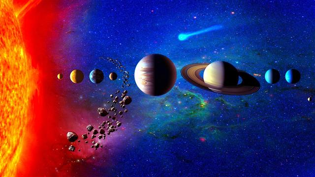 solar system, planetary system, space art, planets, universe, HD wallpaper