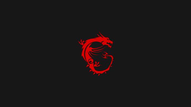 red dragon illustration, msi, logo, Technology, studio shot, black background, HD wallpaper