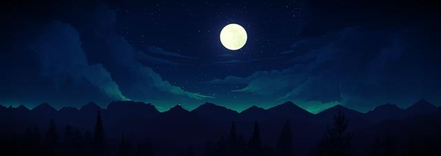 Video Game, Firewatch, Cloud, Moon, Sky, night, full moon, astronomy, HD wallpaper