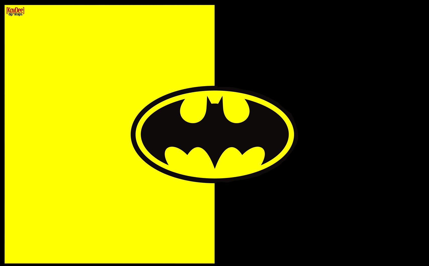 Batman Logo Illustration, yellow and black Batman logo, Cartoons, HD wallpaper