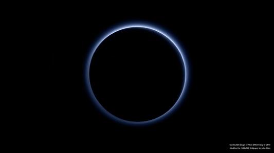 Eclipse photo, space, Pluto, NASA, minimalism, simple background, HD wallpaper